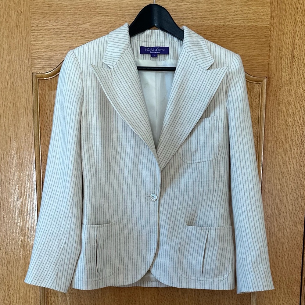 RALPH LAUREN SILK+LINEN WOMEN JACKET. SIZE 4